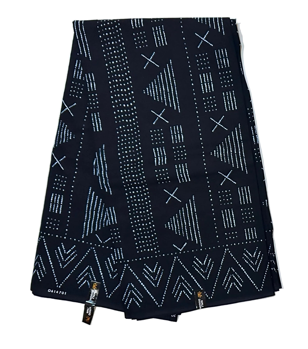 African Print Fabric/ Ankara - Black, Indigo “Dogon Sparkle', Yard or Wholesale