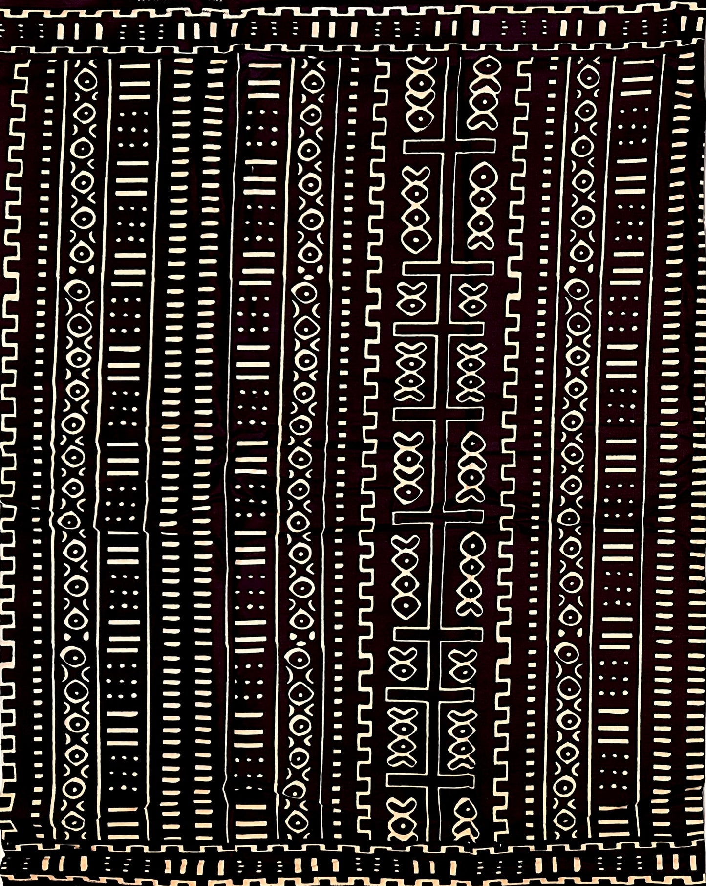 African Print Fabric/ Ankara - Black, Beige 'Built Before Us' Design, YARD or WHOLESALE