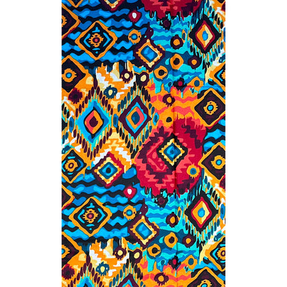 African Print Fabric/ Ankara - Multicolored 'The Fifth Masquerade', YARD or WHOLESALE