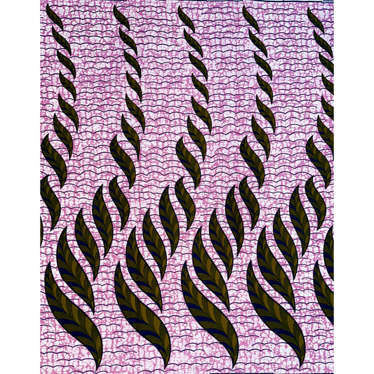 African Print Fabric/Ankara - Purple, Brown “Climb Small Small" Design, 1 Yard