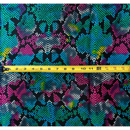 African Print Fabric/ Ankara - Blue, Green, Purple 'Electric Python' Design, Yard or Wholesale