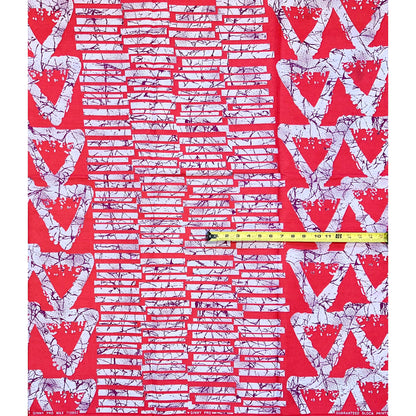 African Print Fabric/ Ankara - Pink, Purple 'Ìkéde Signal', Per YARD or WHOLESALE