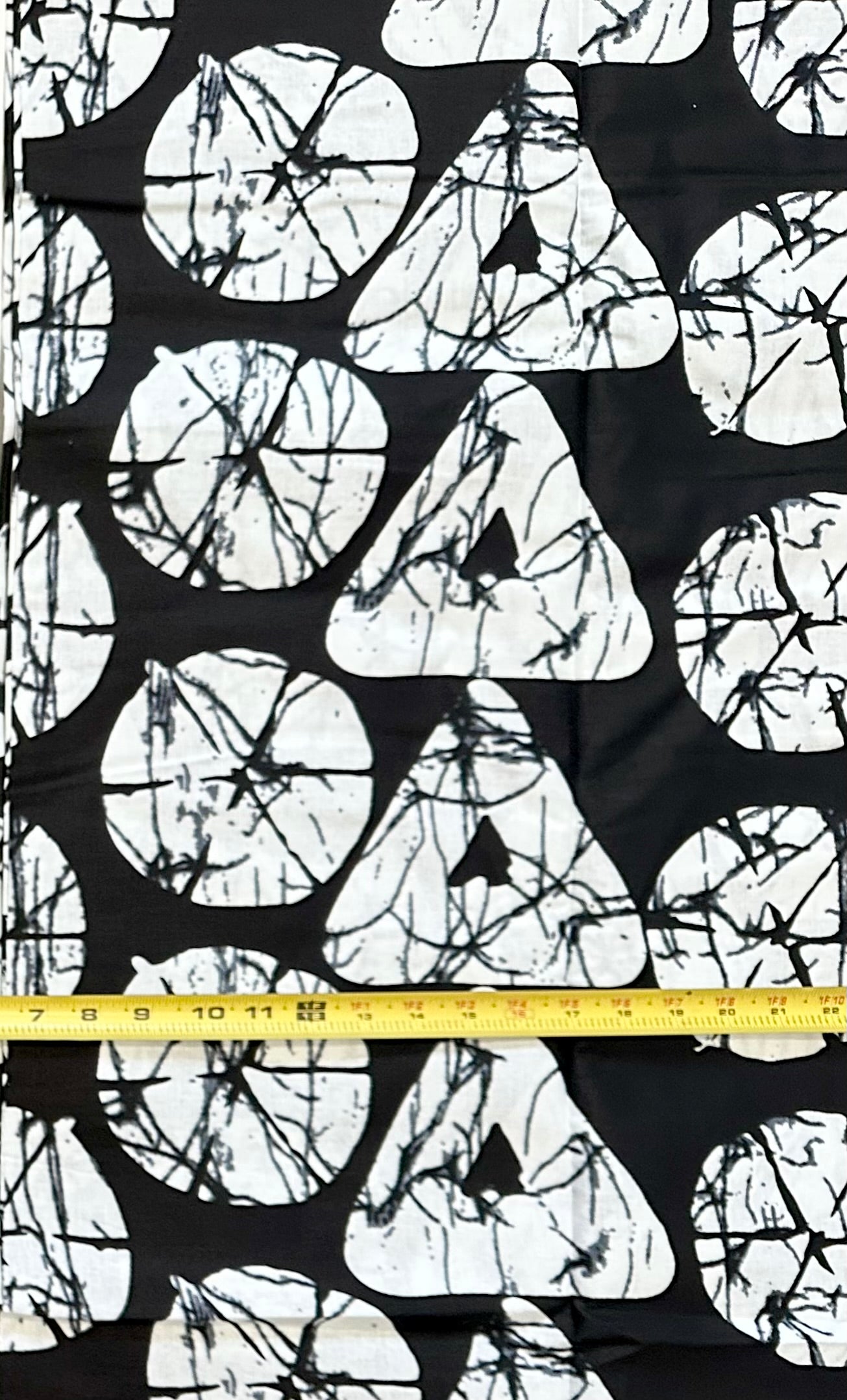 African Print Fabric/ Ankara - Black, White 'House of Sankofa' Design, YARD or WHOLESALE