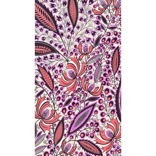 African Print Fabric/Ankara - Pink, Purple, Brown 'Petal Theory', YARD or WHOLESALE