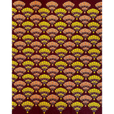 African Print Fabric/Ankara - Shades of Brown, Chartreuse "Nami" Design