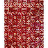 African Print Fabric/ Ankara - Dark Red, Brown 'Bola Code' Design, YARD or WHOLESALE