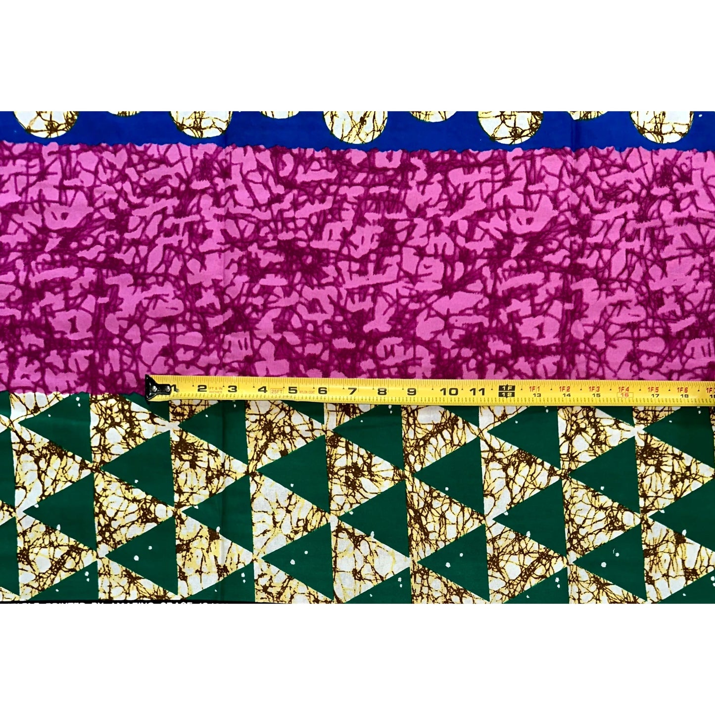 African Print Fabric/Ankara - Pink, Green, Brown, Blue ‘Buchi Bam' Design, YARD or WHOLESALE