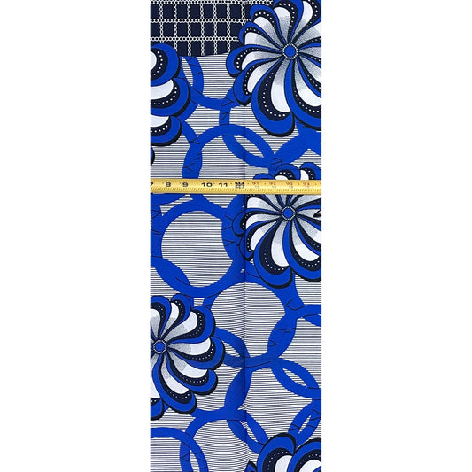 African Print Fabric/ Ankara - Shades of Blue “Circle of Us', Yard or Wholesale