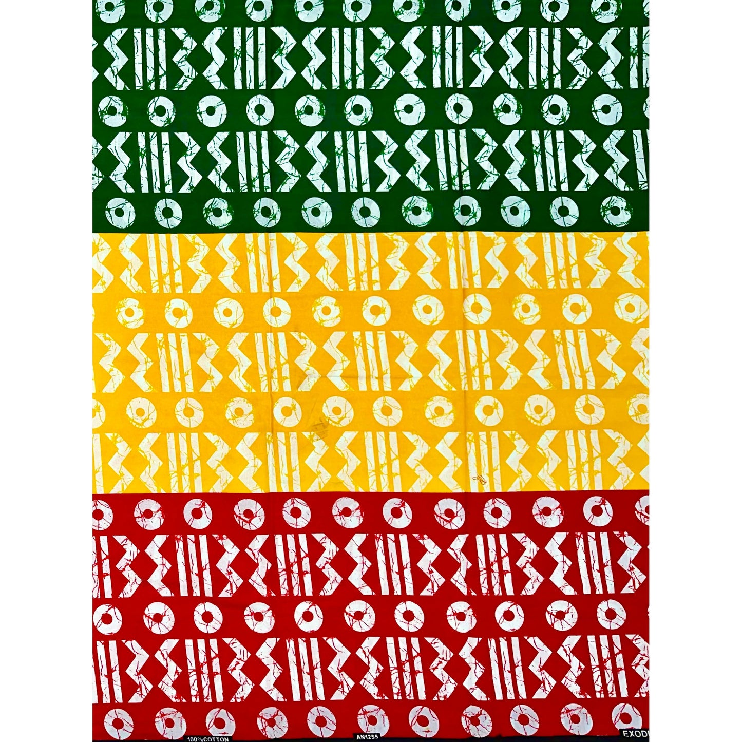 African Print Fabric/ Ankara - Red, Yellow, Green 'Tribe of Ọmọlúàbí', YARD or WHOLESALE
