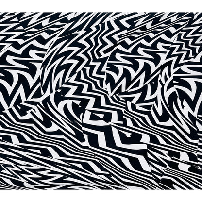 African Print, Stretch Cotton Satin Fabric- Black, White "Anansi Unbound" Per Yard