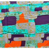 African Print Fabric/ Ankara - Turquoise, Purple, Orange 'Chika Marie" Design, YARD or WHOLESALE