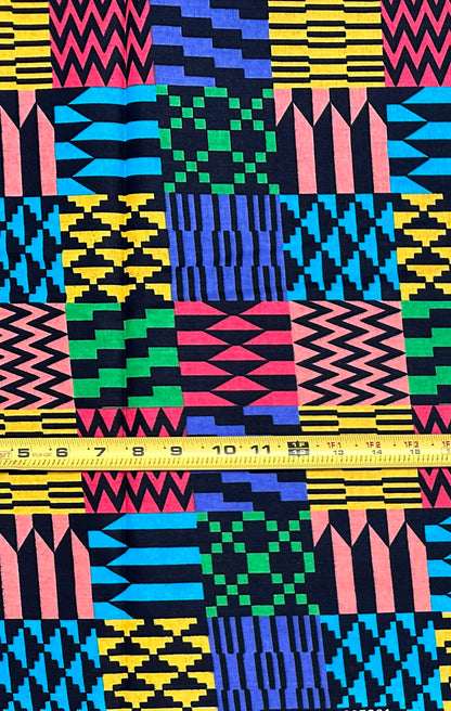 African Print Fabric/ Ankara - Multicolored 'Everybody Owes Her A Favor', YARD or WHOLESALE