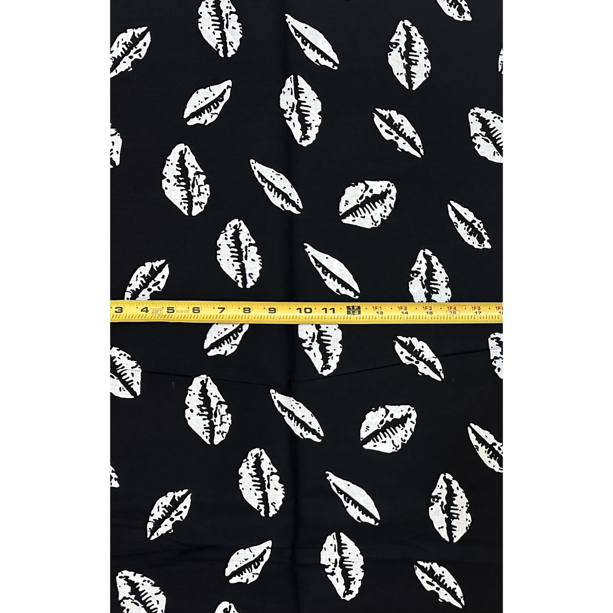 African Print Fabric/ Ankara - Black, White 'Worth Something' Design, YARD or WHOLESALE