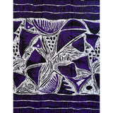 African Print Fabric/ Ankara - Purple, Black, White 'Nguvu' Design, YARD or WHOLESALE