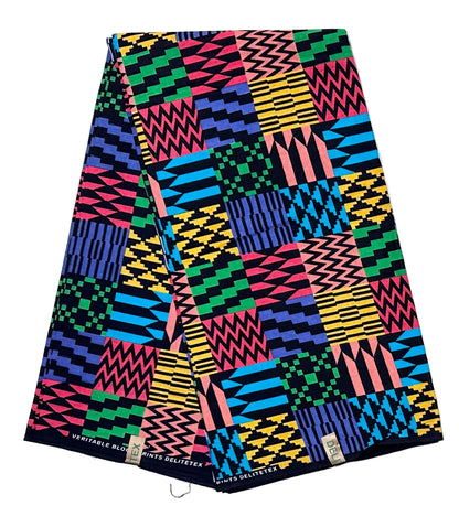 African Print Fabric/ Ankara - Multicolored 'Everybody Owes Her A Favor', YARD or WHOLESALE