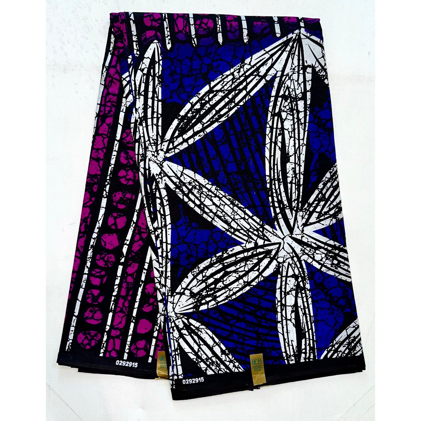 African Print Fabric/ Ankara - Purple, Blue 'Floral Conexão’ YARD or WHOLESALE