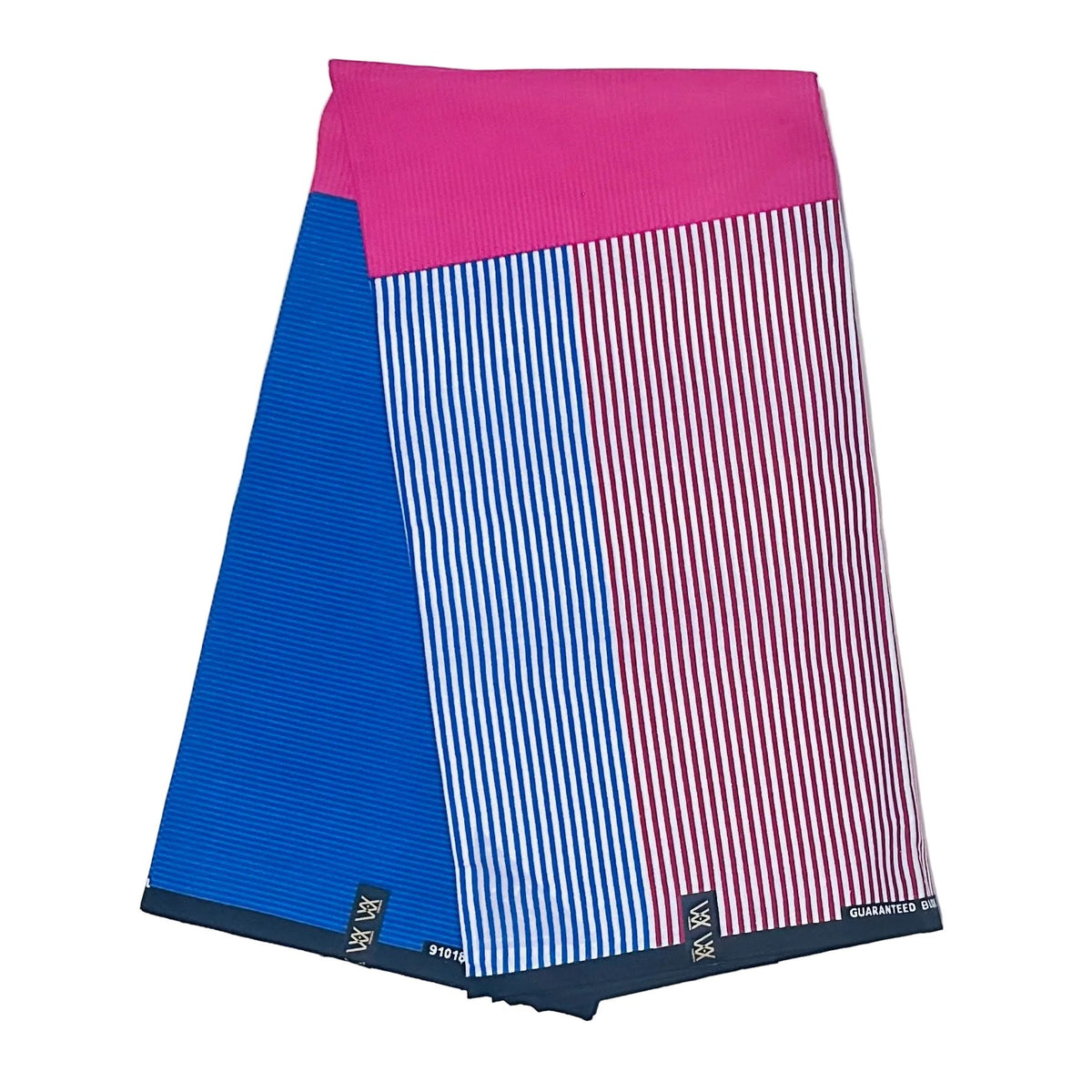 African Print Fabric/ Ankara - Blue, Pink, White 'Decatur Detour', YARD or WHOLESALE