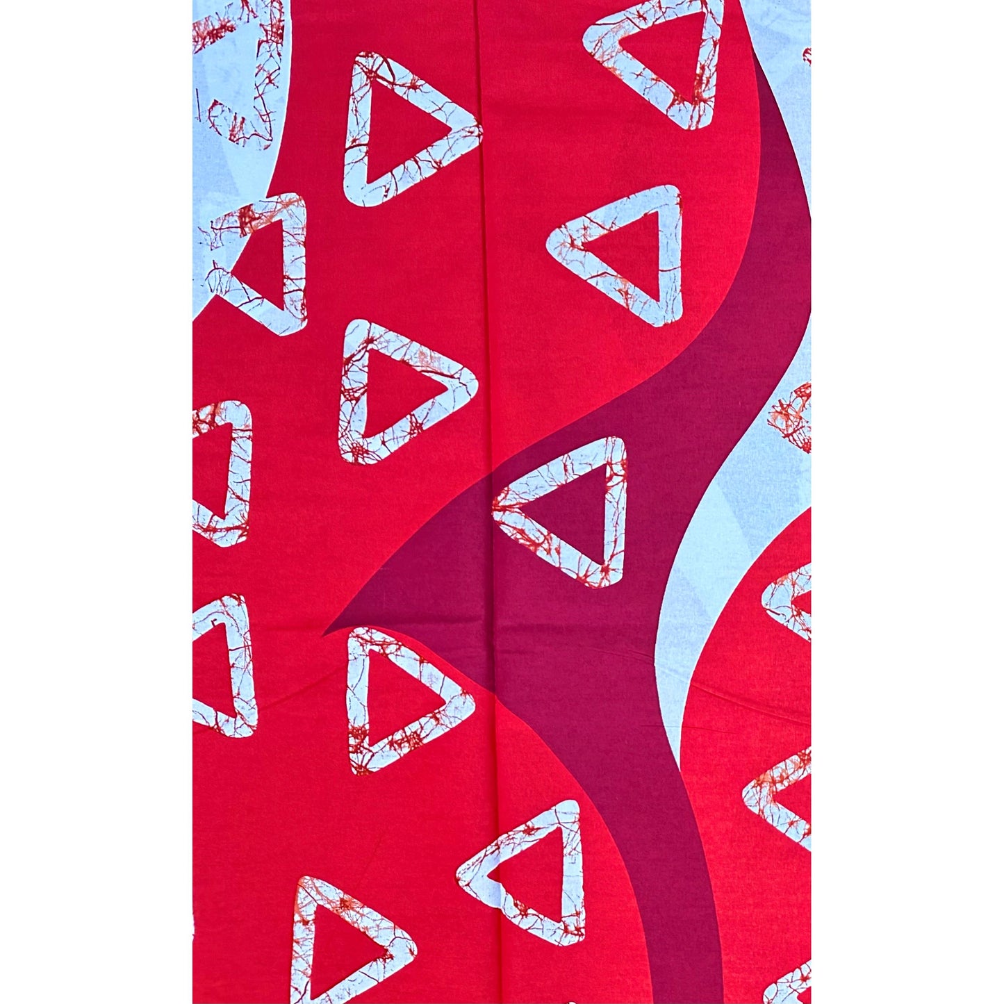 African Print Fabric/ Ankara - Red, White 'Lipstick & Late Replies' Design, YARD or WHOLESALE