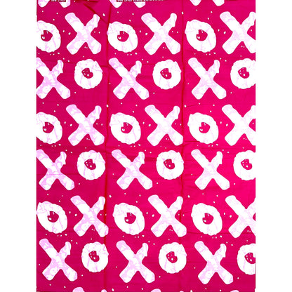 African Print Fabric/ Ankara - Pink, White 'Kiss & Kulture', Per Yard or Wholesale