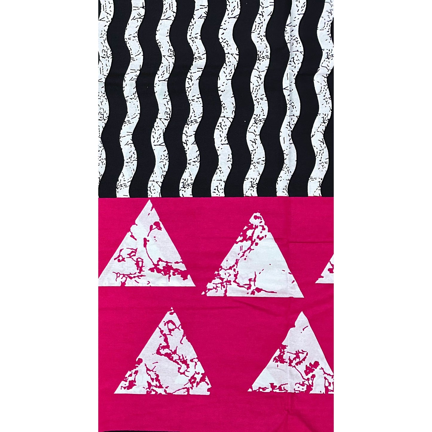 African Print Fabric/ Ankara - Pink, Yellow, Black, White 'Lagos Candy', Yard or Wholesale