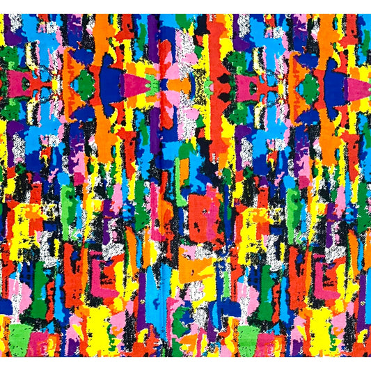 African Print Fabric/ Ankara - Multicolored 'Color Riot' Design, Yard or Wholesale