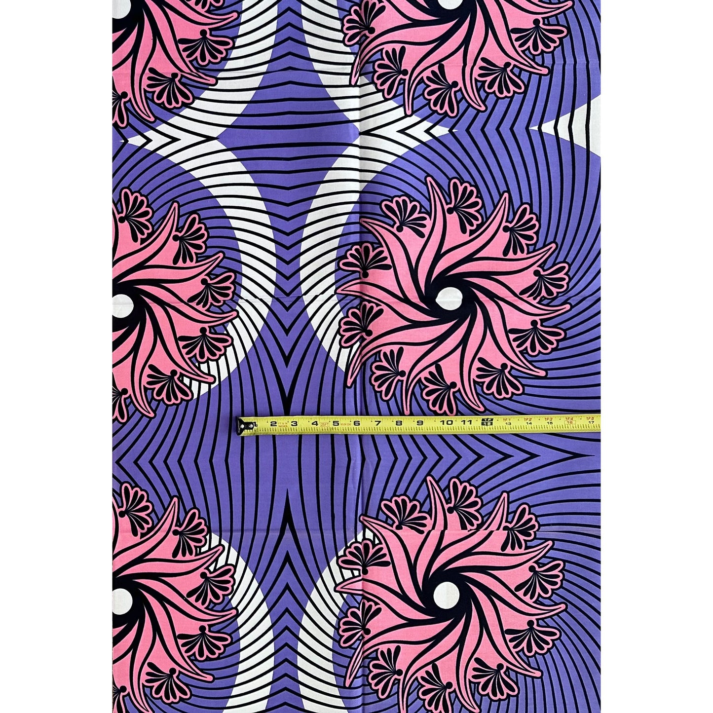 African Print Fabric/ Ankara - Purple, Pink “Opará Lotus', YARD or WHOLESALE