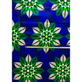 African Print Fabric/ Ankara - Blue, Green, Beige 'Nkiruka', YARD or WHOLESALE