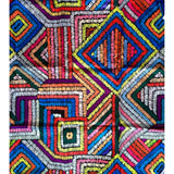 African Print, Satin Fabric- Rainbow "Kissi", Per Yard or Wholesale
