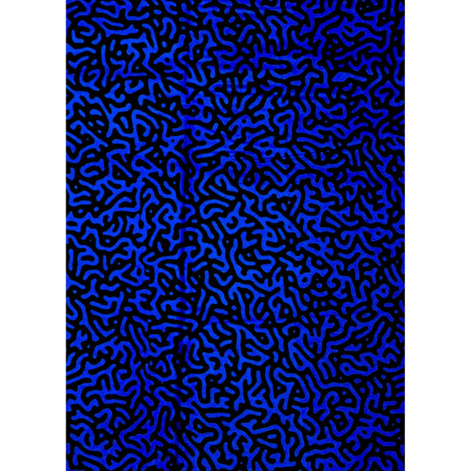 African Print Fabric/ Ankara - Blue, Black 'Ikoko Blue' Design, YARD or WHOLESALE