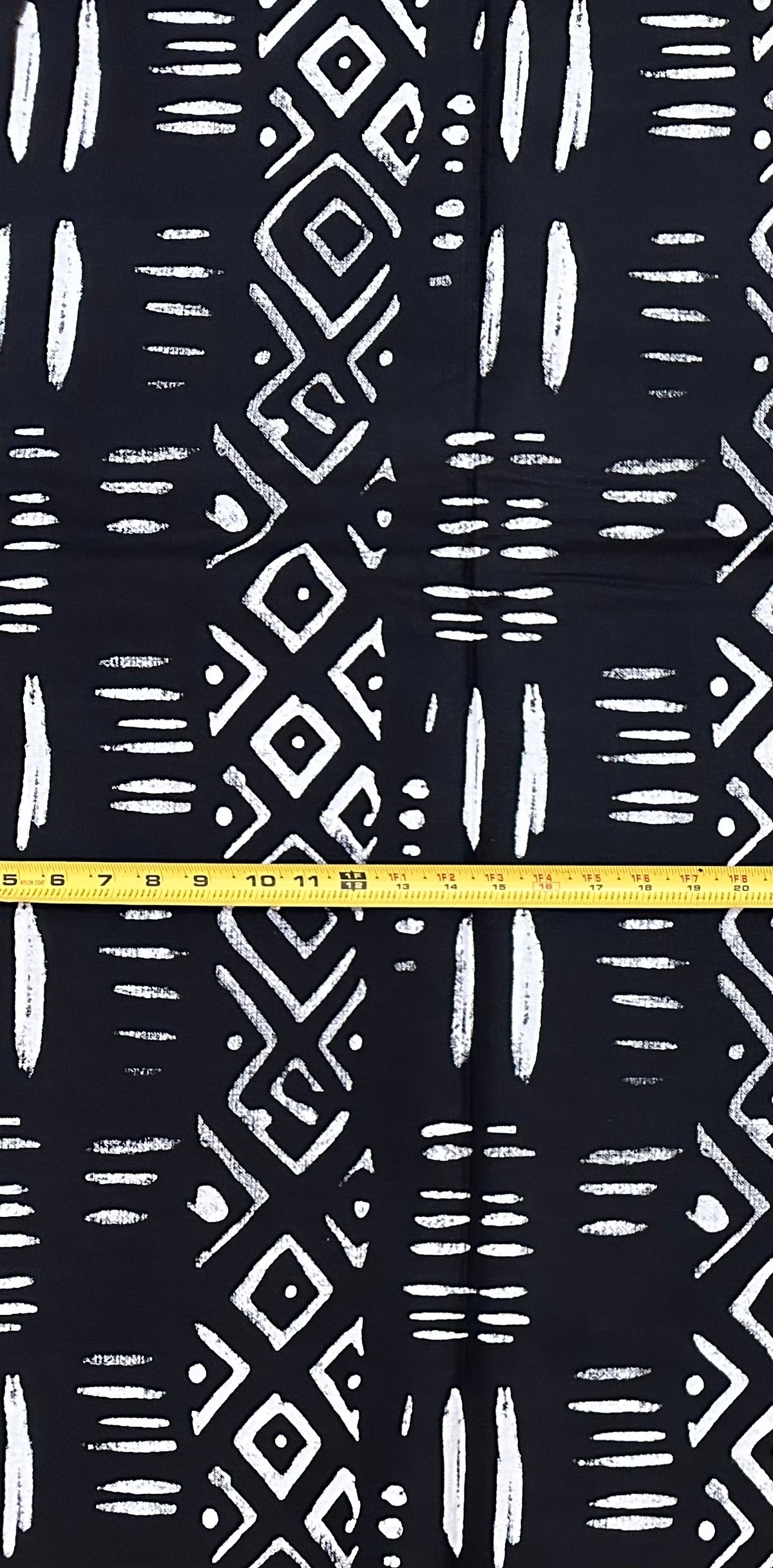 African Print Fabric/ Ankara - Black, White 'Leave A Mark' Design, YARD or WHOLESALE