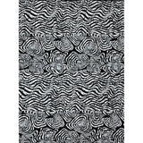 African Print Fabric/ Ankara - Black, White 'Nkanya Flow' Design, YARD or WHOLESALE