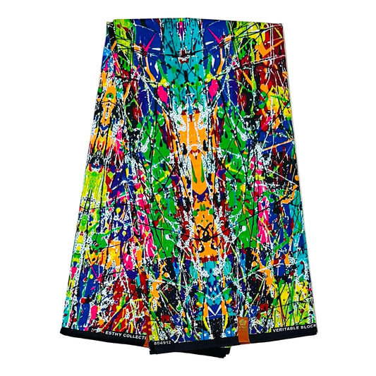 African Print Fabric/ Ankara - Multicolored 'Genesis Remix' Design, Yard or Wholesale
