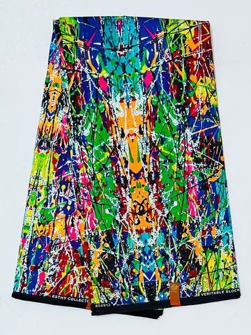 African Print Fabric/ Ankara - Multicolored 'Genesis Remix' Design, Yard or Wholesale