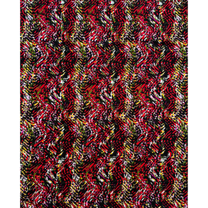 African Print Fabric/ Ankara - Red, Green, Yellow, Black 'Nmachi Intense' YARD or WHOLESALE