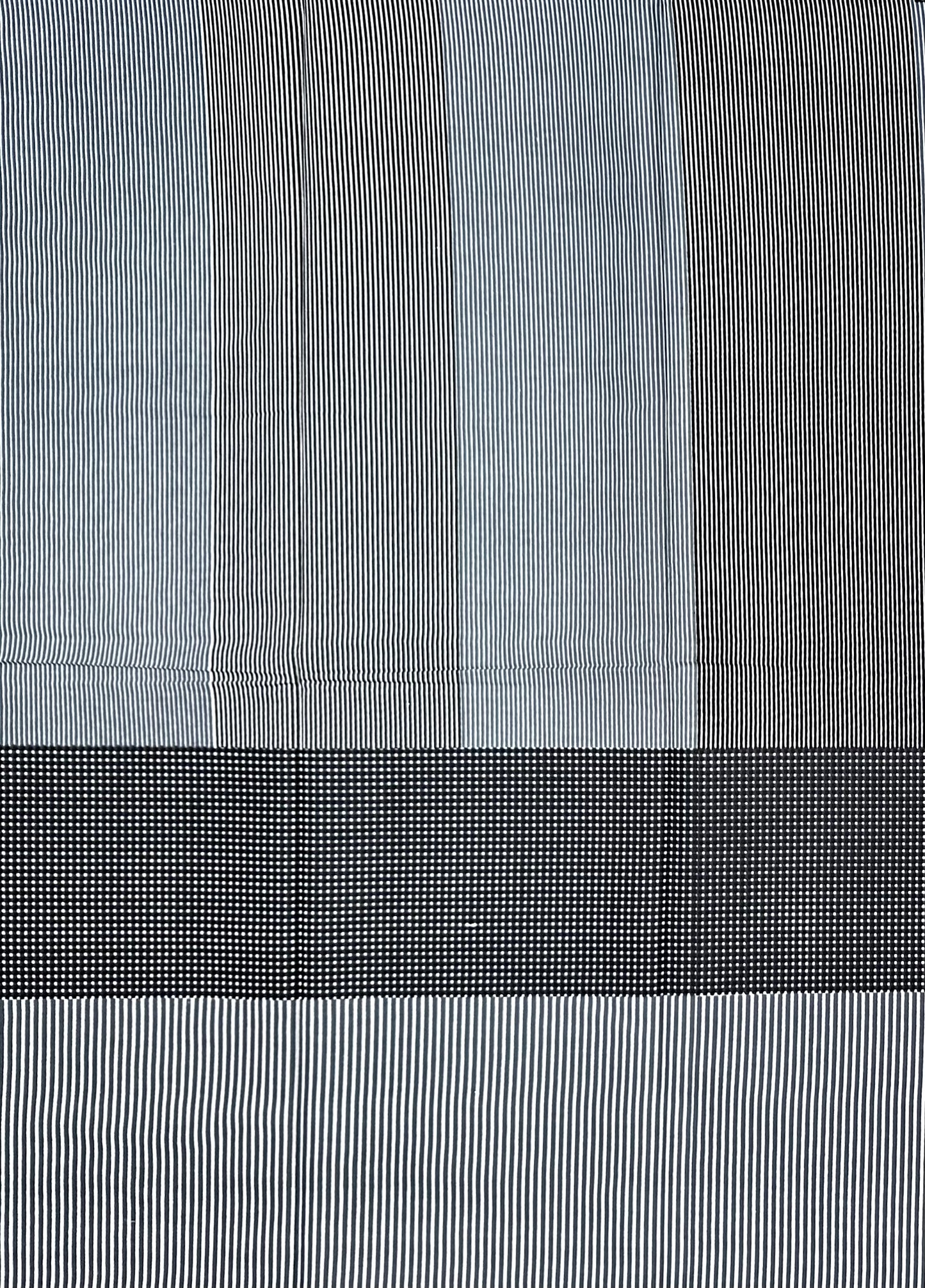 African Print Fabric/ Ankara - Gray, Black, White 'Decatur Detour', YARD or WHOLESALE