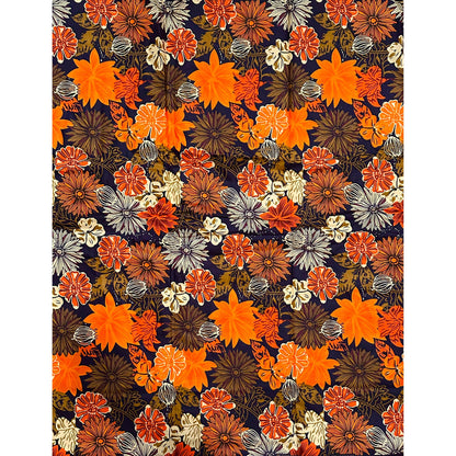 African Print Fabric/ Ankara - Brown, Orange, Beige 'Golden Entente' Design, YARD or WHOLESALE
