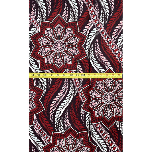 African Print Fabric/ Ankara - Shades of Brown "Return Route", 1 Yard