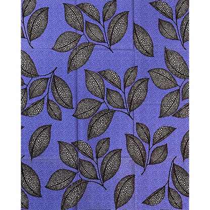 African Print Fabric/Ankara - Purple, Brown "Midnight in Mali" Design, 1 Yard