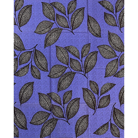 African Print Fabric/Ankara - Purple, Brown "Midnight in Mali" Design, 1 Yard