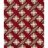 African Print Fabric/ Ankara - Red, Yellow, Brown 'Efunrin,’ 1 YARD