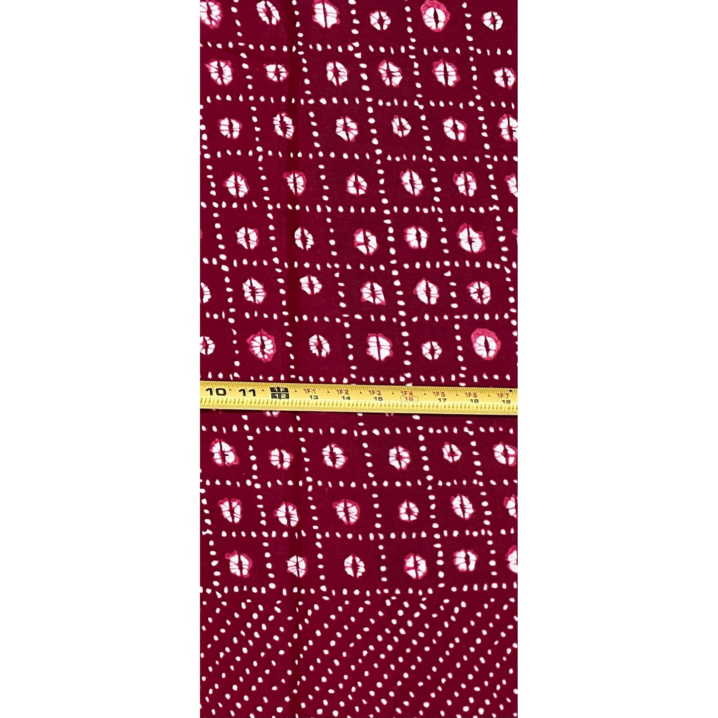 African Print Fabric/ Ankara - Dark Red, White 'Desert Constellation ' Design, YARD or WHOLESALE