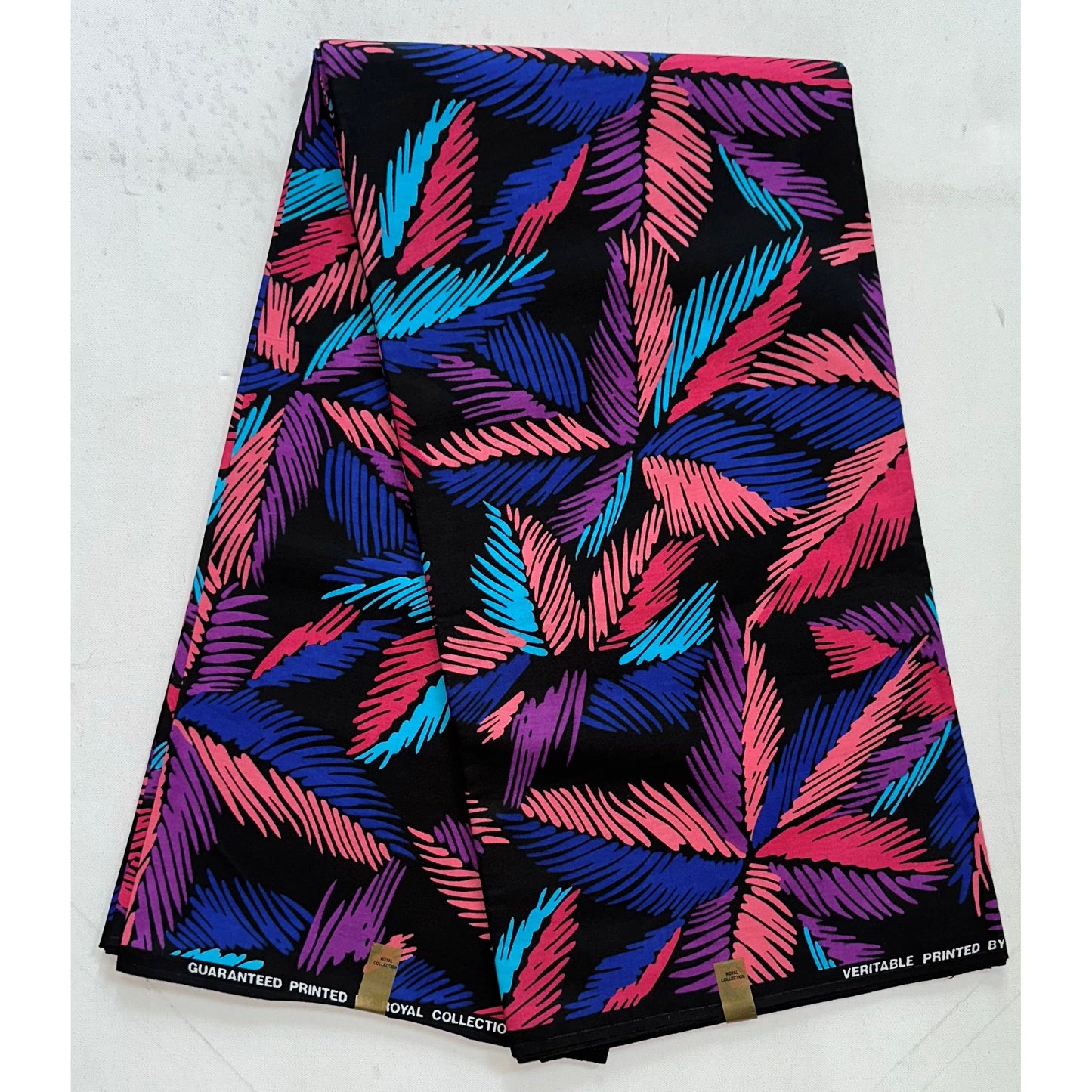 African Print Fabric/ Ankara - Pink, Blue, Purple, Black 'Mosaic of Mombasa' Design, YARD or WHOLESALE