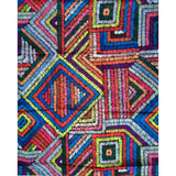 African Print, Chiffon Fabric - Rainbow "Kissi", ~2 Yards