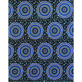 African Print Fabric/ Ankara - Blue, Black, White 'Azure Nuru,’ YARD