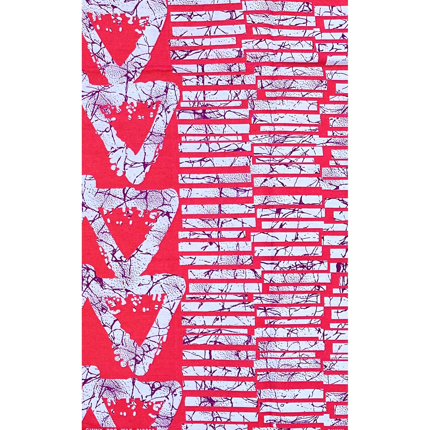 African Print Fabric/ Ankara - Pink, Purple 'Ìkéde Signal', Per YARD or WHOLESALE