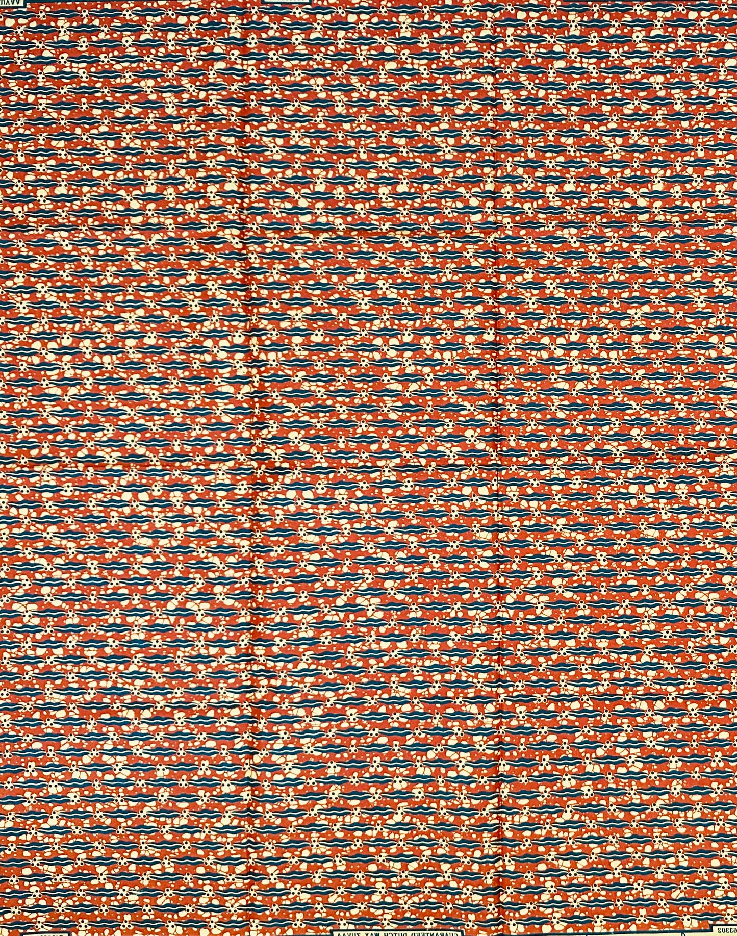 African Print Fabric/ Ankara - Brown, Navy, Beige "Small Things Matter" Design, Yard