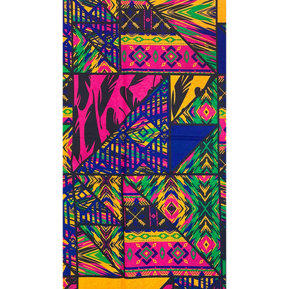 African Print Fabric/Ankara - Fuchsia, Blue, Green, Marigold, Black 'Plot Twist', YARD or WHOLESALE