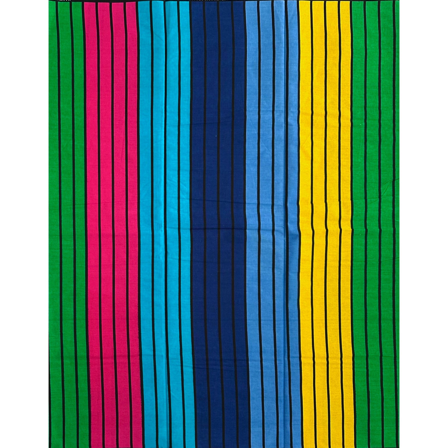 African Print Fabric/ Ankara - Pink, Green, Blue, Yellow 'Ikeja Chromatics', YARD or WHOLESALE