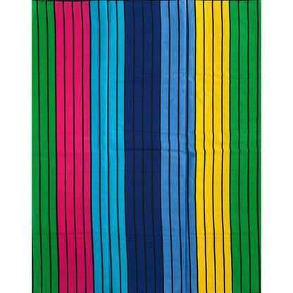 African Print Fabric/ Ankara - Pink, Green, Blue, Yellow 'Ikeja Chromatics', YARD or WHOLESALE