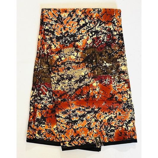 African Print Fabric/ Ankara - Shades of Brown, Beige, Black ‘It’s Getting Kinda Hectic', YARD or WHOLESALE